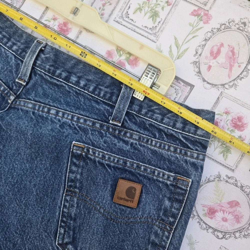 Carhartt Relaxed Fit Blue Denim Jeans Mens 42x30 Workwear B480 DVB Mexico